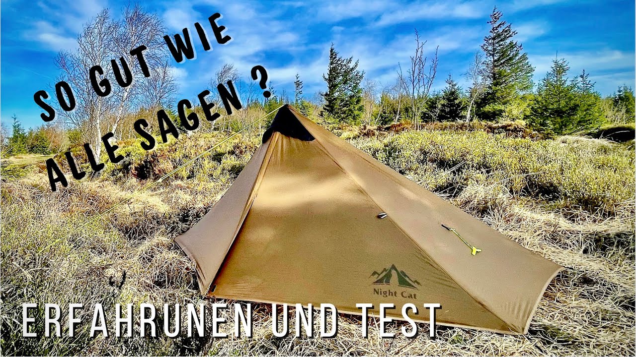 ULTRALIGHT ZELT - Night Cat 1 Personen Backpacking Lanshan Tent doppelwandig I  Test