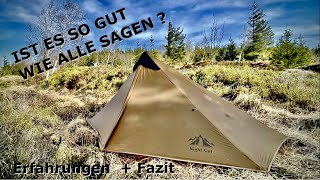 Ultralight Zelt - Night Cat 1Personen Backpacking Tent doppelwandig im Testbericht