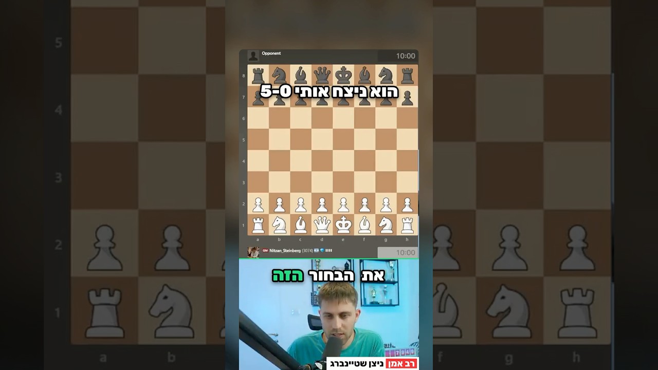 הוא פירק אותי 5-0...הפעם זה נגמר אחרת