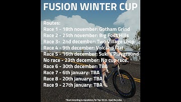 Fusion winter cup race 3: Two village loop #6th
