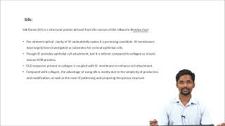 Corneal Tissue Engineering - Part 2.  #swayamprabha #CH31SP