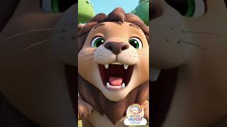 Leo Lion has the most beautiful eyes! 🦁💚 #Shorts #StoryMochi #KidsStories