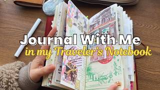 Journal With Me in my Traveler's Notebook + Bubble Tea Glass Pen Share #journaling #journalwithme