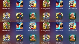 SubwayPrincessRunner,MiraculousLadybug,TomGoldRun,CatRunner,BikeBlast,JumanjiRun - iPad Games FHD screenshot 5