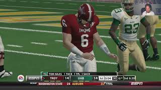 NCAA Football 14 Ep. 2 UAB Rebuild! Week 1 vs. Troy! 14 Point Comeback!