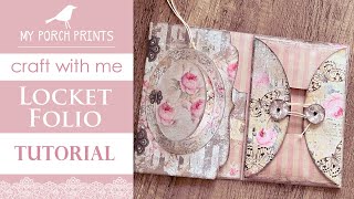 Craft With Me!🤍 Locket Folio Tutorial | My Porch Prints Junk Journal Tutorials