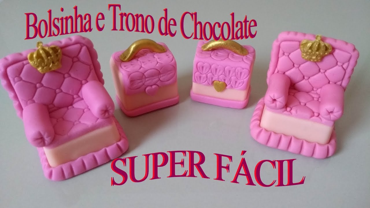POLTRONA pão de mel REALEZA e bolsinha decorada  (How to make a Fondant Arm Chair Tutorial)