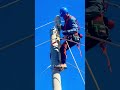 How are lineman's installing utility conductor? #shorts