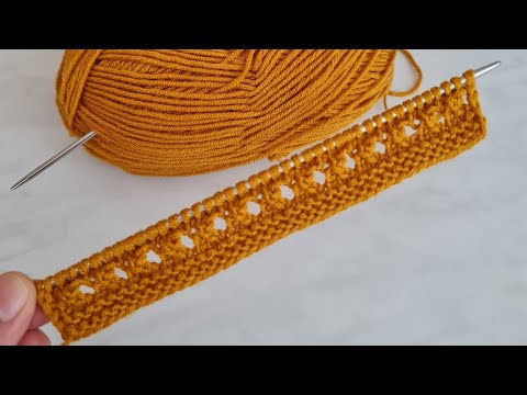 Kolay Ajurlu İki Şiş Örgü Modeli 💕Knitting Crochet