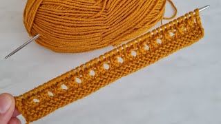 Easy Openwork Two Needle Knitting Pattern