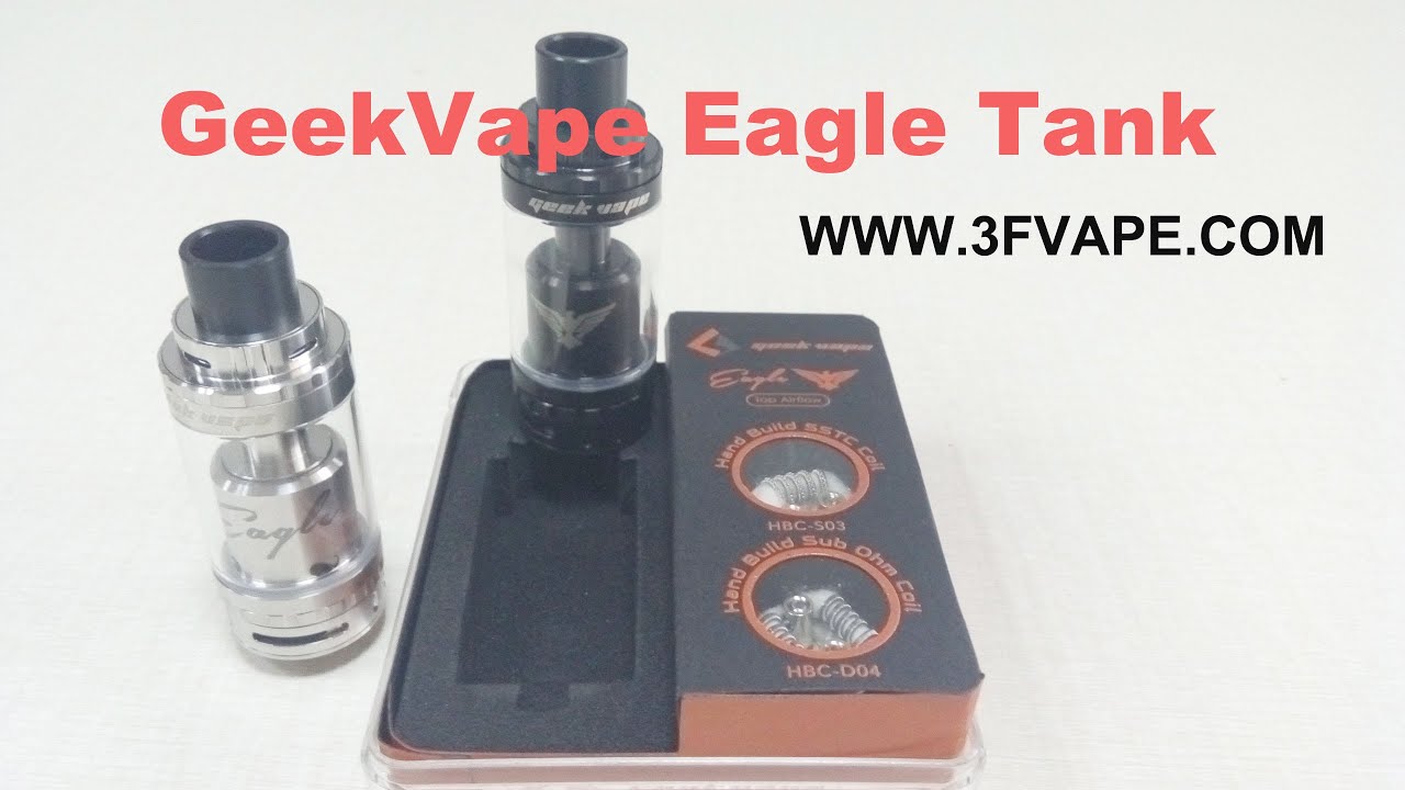 Buy Authentic GeekVape Eagle 25mm Black Tank Top Airflow Version