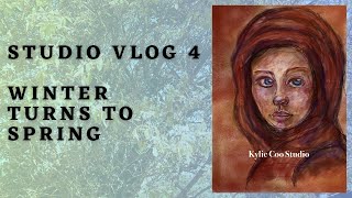 STUDIO VLOG # 4 - WINTER TURNS TO SPRING - Starting new projects and a foray into digital art