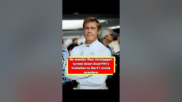 No wonder Max Verstappen turned down Brad Pitt’s invitation to the F1 movie premiere. #usa