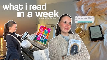 what i realistically read in a week while working full time 🌿📖 | spoiler free reading vlog
