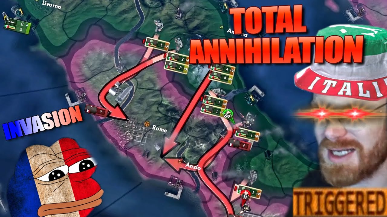 GERMAN MAN WANTS TO DESTROY FRANCE WHILE FORMING THE ITALIAN FEDERATION! - HOI4 ITALY Red Flood Mod