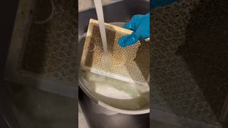 Microwave grease filter clean 🤢 #asmrcleaning #satisfying #cleaning #cleantok #cleaningmotivation