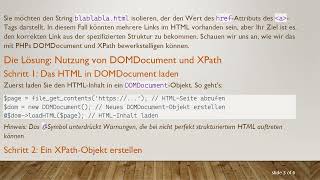 Den Href-Wert Mit Domdoent In Php Auslesen