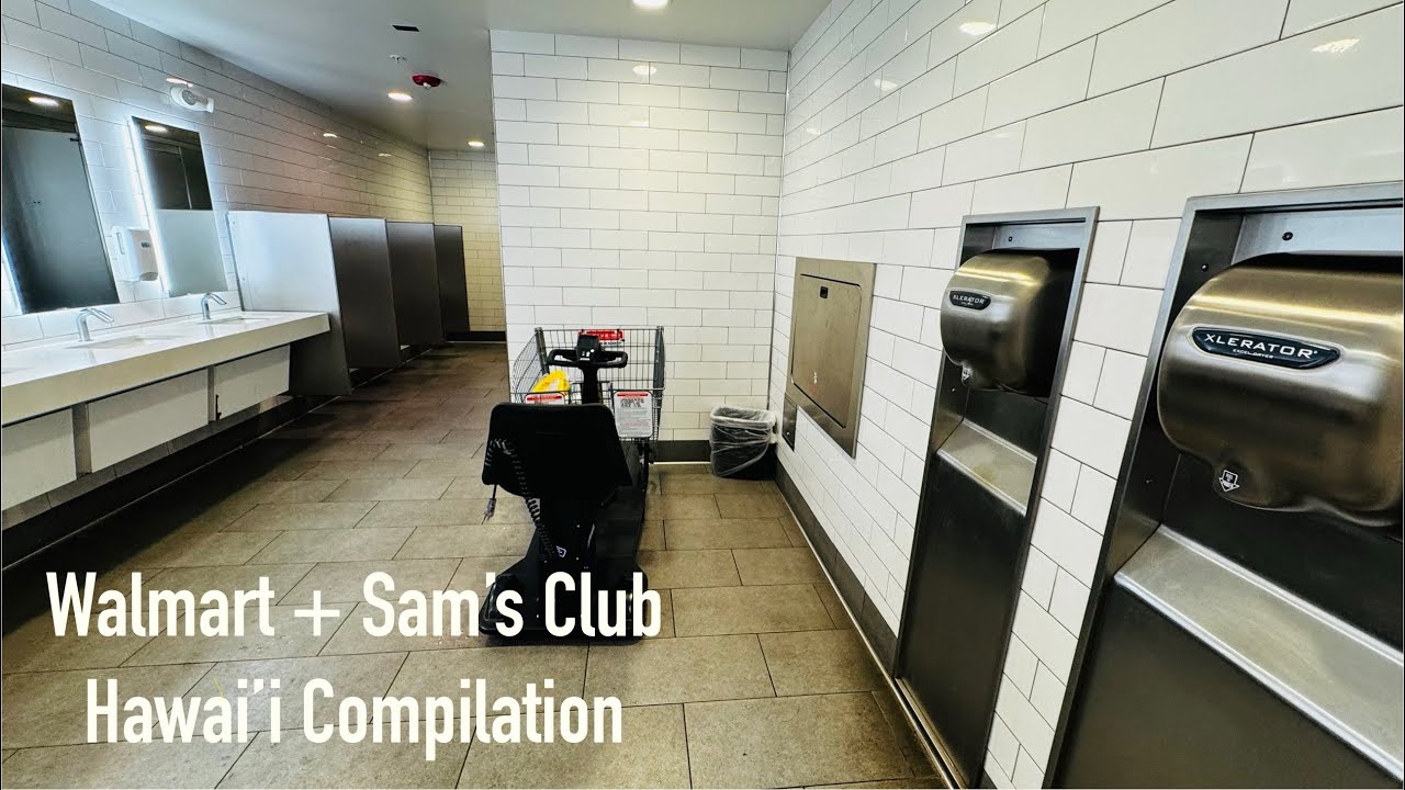 All Walmart & Sam’s Club Restroom Tour, Toilet Flush, Urinal, Hand Dryer | Oahu, Hawaii, USA