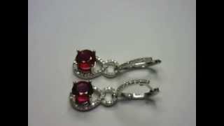 14k Solid Gold Untreated Ruby Earrings
