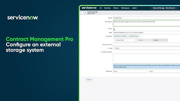 Contract Management Pro | Configure an external storage system