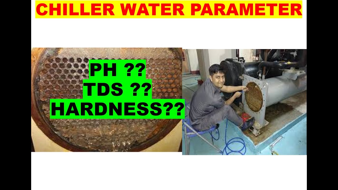 What is the range of Ph, TDS and Hardness in water for Water cooled
