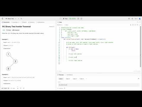 Leetcode.94 Binary Tree In Order Traversal