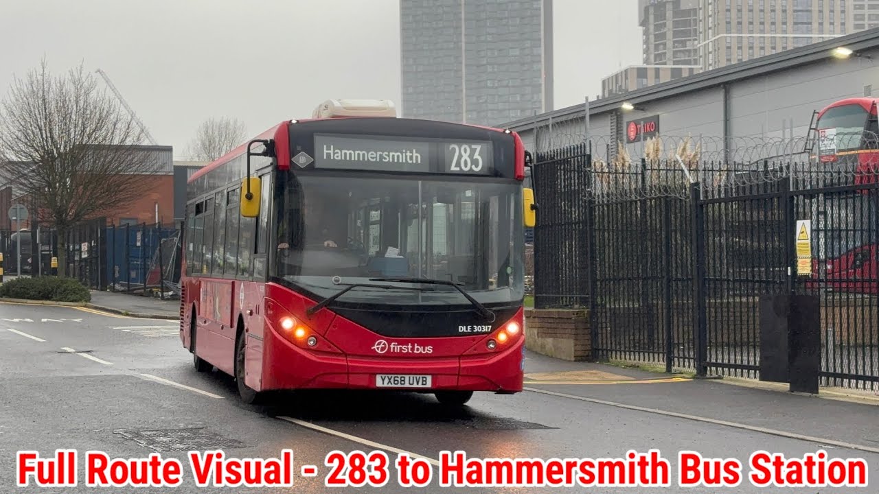 Full Route Visual | London Bus Route 283 - East Acton to Hammersmith ...