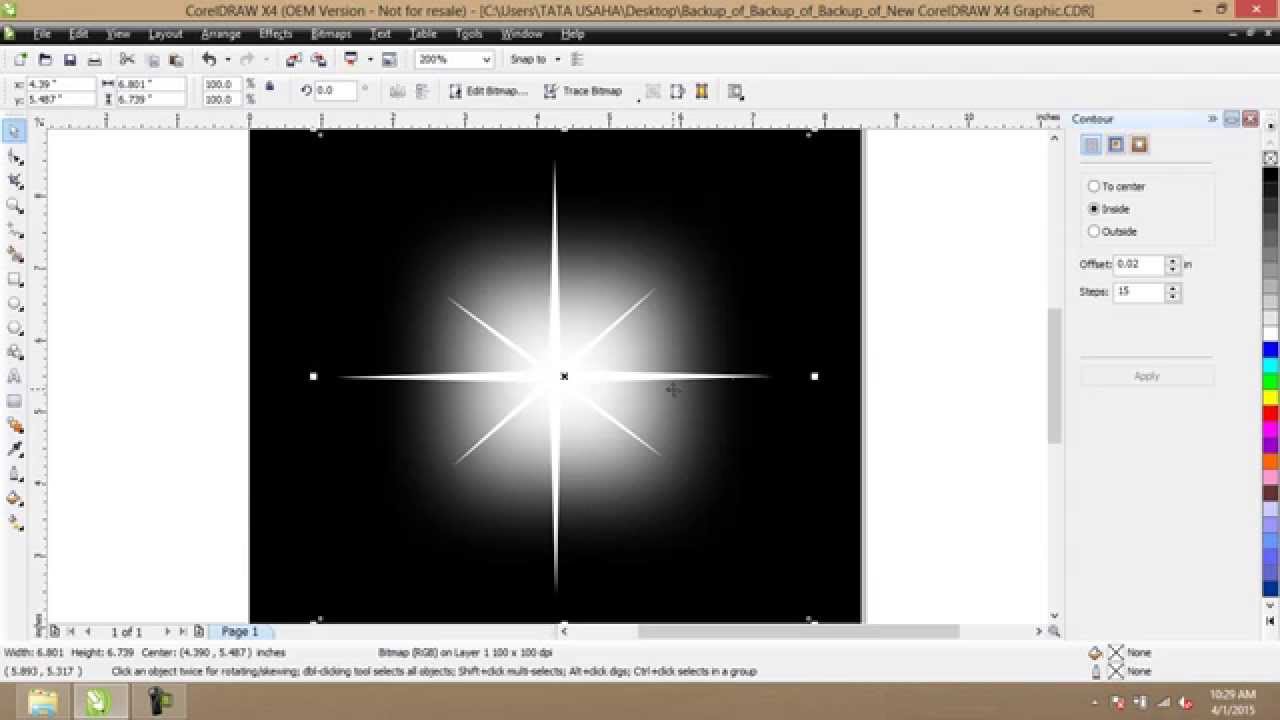 How To Make A Sparkling Star In Corel Draw Youtube