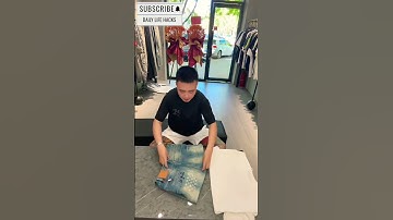 The fastest way to fold clothes 35 #clothfolding #shorts #foldinghacks