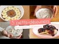 5 recettes de petits-déjeuners (sans gluten et végétaliennes)