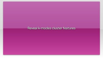 Reveal k-modes cluster features