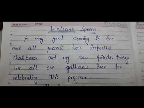 Welcome speech in english//Welcome speech//How to write