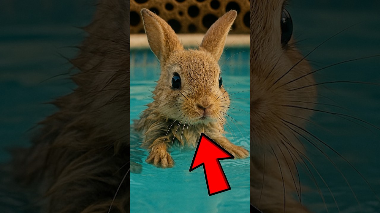 Tiny Rabbit’s Journey, From Pool to Forever Home 🥹