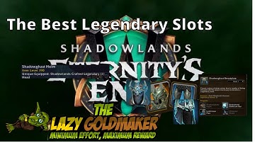 What are the best legendary recipes for 9.2 goldmaking? Let