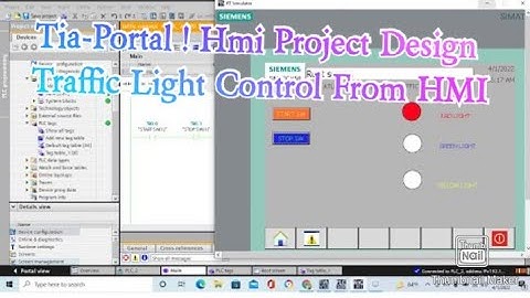 Tia-Portal ! Hmi Project Design Traffic Light Control From HMI, Siemens KTP1000 & s7 1200 Plc