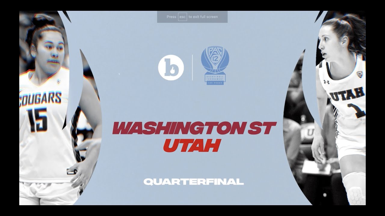 Washington St vs Utah Pac12 WBB Tournament Quarterfinals YouTube