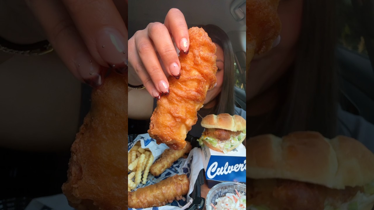 CULVER’S FISH AND CHIPS AND COD DINNER REVIEW/MUKBANG! 🐟💙 
