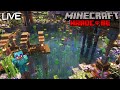 Building an underwater secret lush cave in hardcore minecraft