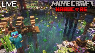 Building an Underwater Secret Lush Cave in Hardcore Minecraft