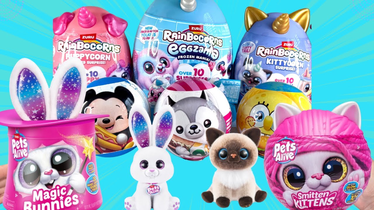 ASMR Toy Unboxing ✨ Pets Alive Snackles & Rainbocorns Eggs (No Talking)