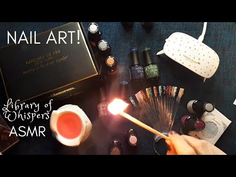 ASMR | Nail Art & Stickers! - Madam Glam Nail Polish Whispered Show & Tell!