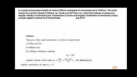 VTU KOM Module -3 Velocity and acceleration using complex algebra Problems Class-3