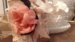 HOW TO make a burlap pouch and flower PART II