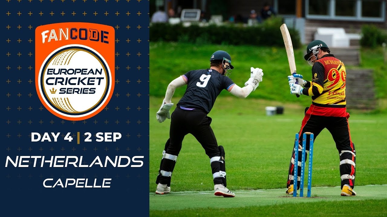 🔴 FanCode European Cricket Series Netherlands, Capelle Day 4 | T10 Live Cricket