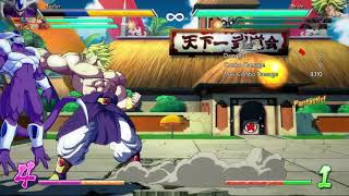 Broly Reset Kill Combo (0 meter, Overhead starter, anywhere) +Hit/Trunks
