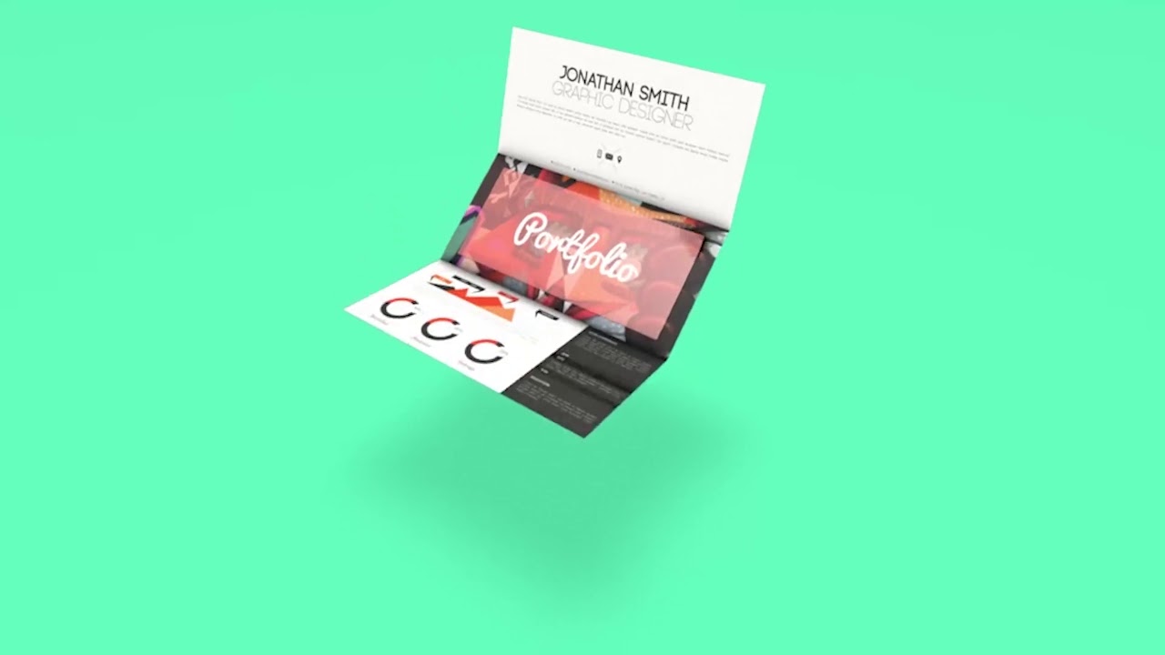 tri fold resume with portfolio cinema 4d templates trifold resume