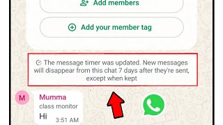 the message timer was updated new messages will disappear from this chat after 7 days ka matlab the message timer was updated new messages will disappear from this chat after 7 days ka matlab