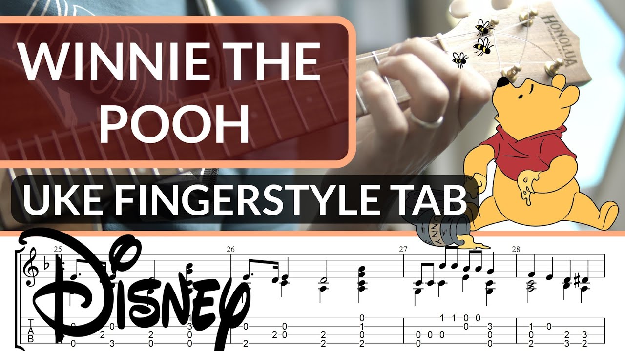 Winnie The Pooh Disney Ukulele Fingerstyle TAB Grade 3 YouTube