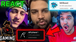 AMITBHAI BECAME @MrBeast?FOR YOUTUBERSAPIZHERE VS TEAMELITE REPLYAS GAMING REACT ON TOTAL GAMING