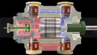 Animated Double Acting Compressor Cylinder low